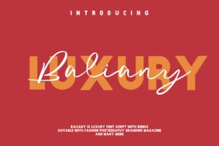 Baliany Script Typeface for Handmade Branding