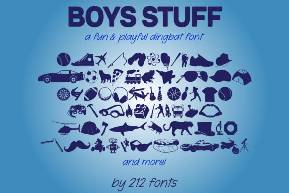 Boys Stuff: A Creative Dingbat Font for Engaging Campaign Visuals