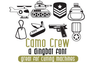 Camo Crew: A Military-Style Dingbat Font for Bold Editorial Design