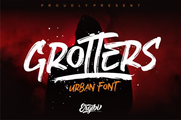 Grotters: A Bold Brush Typeface for Modern Brand Identity