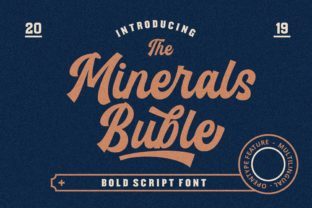 Minerals Buble Font for Handmade Crafts and Commercial Designs