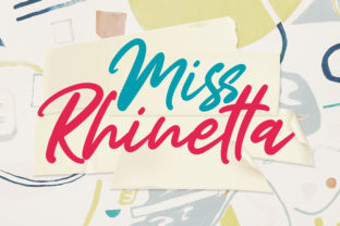 Miss Rhinetta: A Bold Script Handwritten Typeface for Brand Identity