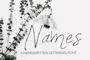 Names: A Simple Handwritten Font for Authentic Craft Projects