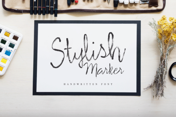 Stylish Marker Typeface for Authentic Handmade Branding